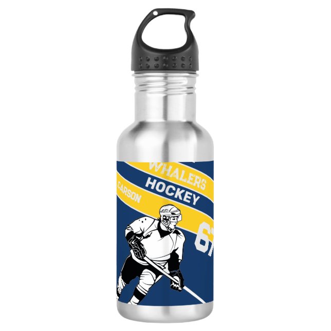 Personalised Hockey Water Bottle (Front)