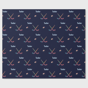 Personalised Hockey Wrapping Paper