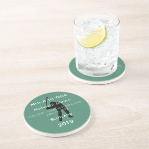 Personalised Hole In One Man Cave GOLFER'S Lodge Coaster