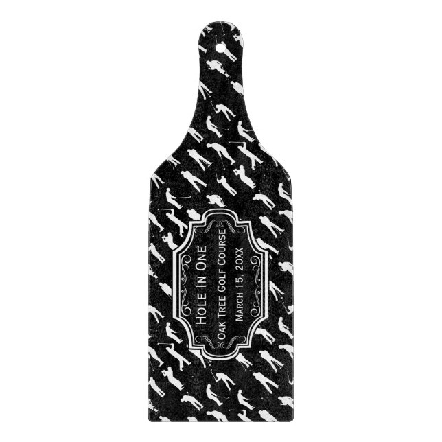 Personalised Hole In One Man Cave GOLFER'S Lodge Cutting Board (Front)