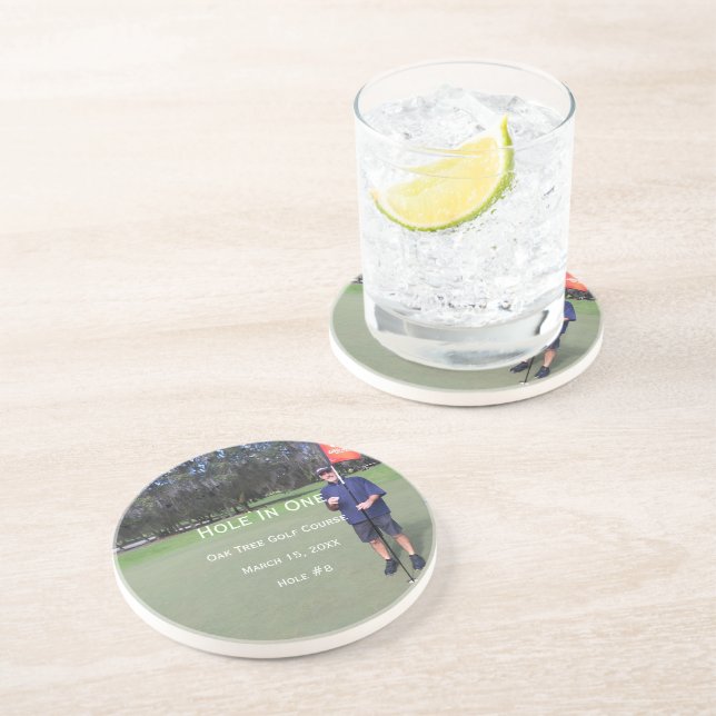 Personalised Hole In One Man Cave Lodge Coasters (Side)