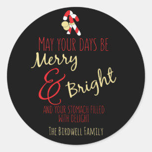 Personalised Holiday Baked Goods Classic Round Sticker