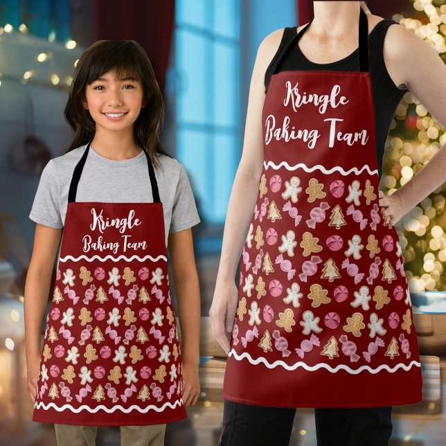 Personalised Holiday Baking Team Kids Christmas Apron (Creator Uploaded)