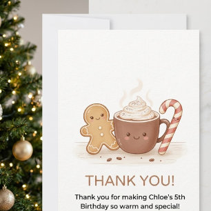 Personalised Holiday Birthday Printable Thank You Card
