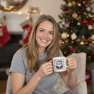 Personalised Holiday Calm Santa Coffee Mug