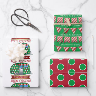 Personalised Holiday Camper Christmas Wrapping Paper Sheet