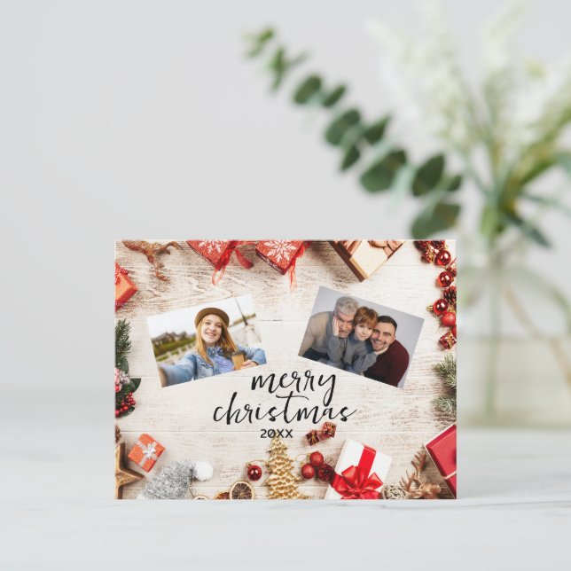 Personalised Holiday Card - Custom Photo Christmas (Standing Front)