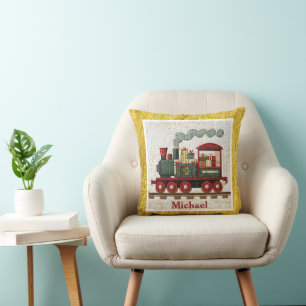 Personalised Holiday Christmas Train I Kids Gifts Cushion