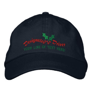 Personalised Holiday Designated Driver Embroidered Hat