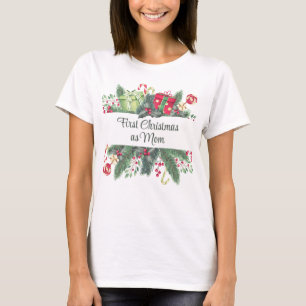 Personalised Holiday Festive First Christmas  T-Shirt