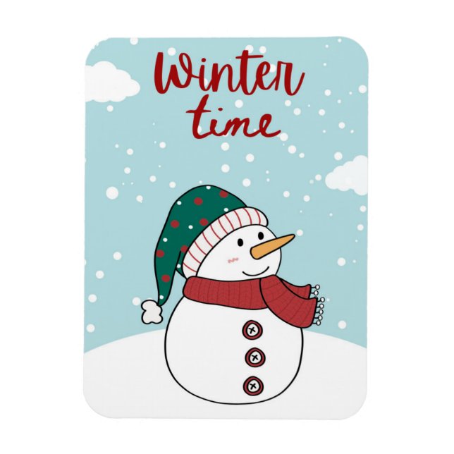 "Personalised Holiday Greetings, Delivered Digital Magnet (Vertical)