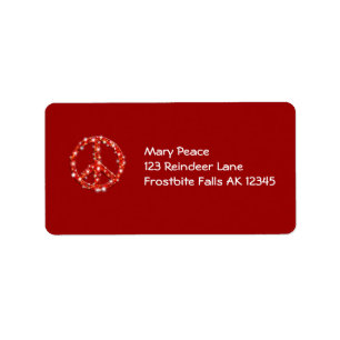 Personalised Holiday Peace Address Labels