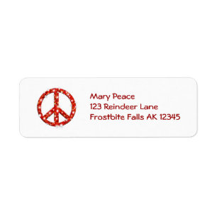 Personalised Holiday Peace Address Labels