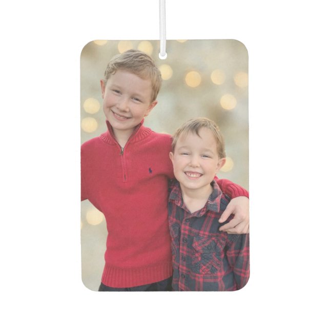 Personalised Holiday Photo Gift Car Air Freshener (Front)