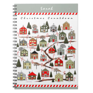 Personalised Holiday Planner Christmas Countdown Notebook