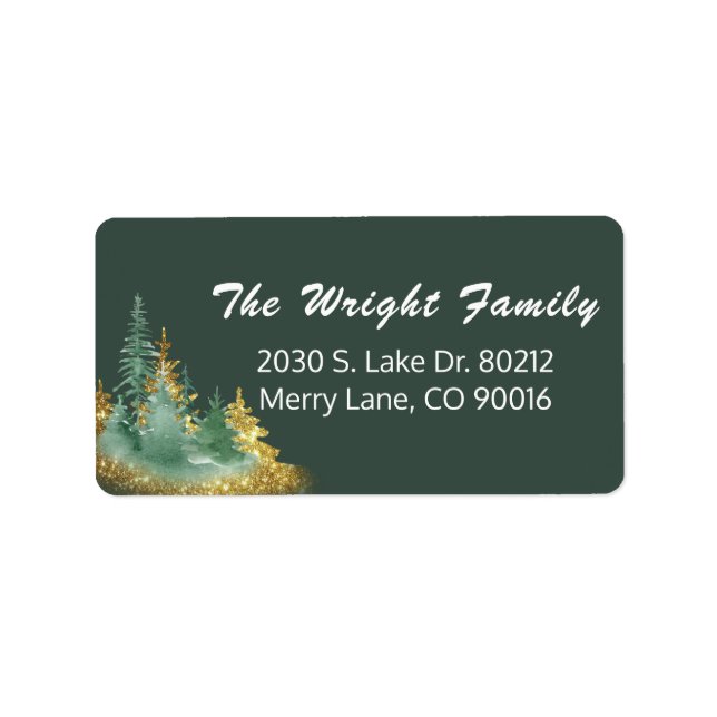 Personalised Holiday Return Address Label  (Front)