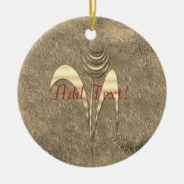 Personalised Holiday Season Vibe Ceramic Tree Decoration (Front)