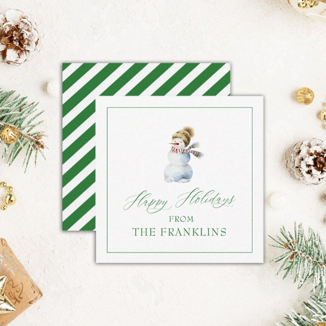 Personalised Holiday Snowman Gift Enclosure Card (Creator Uploaded)