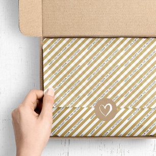 Personalised Holiday Stripes   Editable Colours Tissue Paper