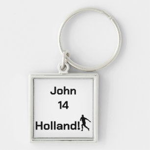 Personalised Holland Flag Football Charm Key Ring