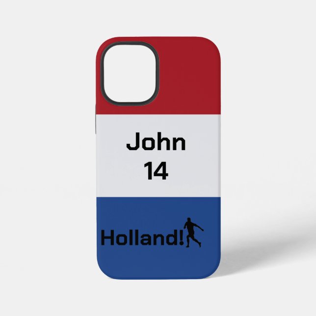 Personalised Holland Flag Soccer Pride iPhone Case (Back)