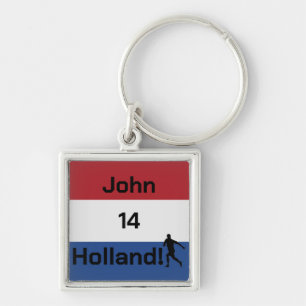 Personalised Holland Flag Soccer Pride Key Ring