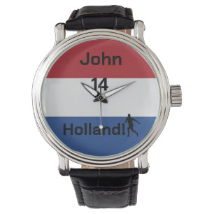 Personalised Holland Flag Soccer Pride Watch