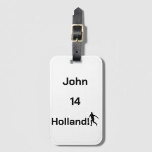 Personalised Holland Football Travel Gear Luggage Tag