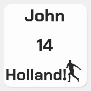 Personalised Holland Soccer Athletic Spirit   Square Sticker
