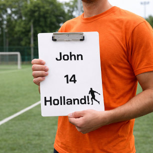 Personalised Holland Soccer Coach Gift Clipboard
