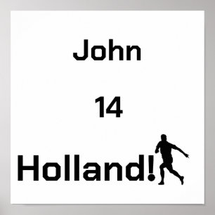 Personalised Holland Soccer Player Tribute Poster