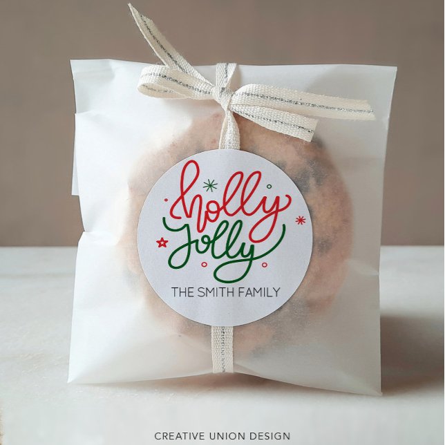 Personalised Holly Jolly Christmas Gift Tag (Creator Uploaded)