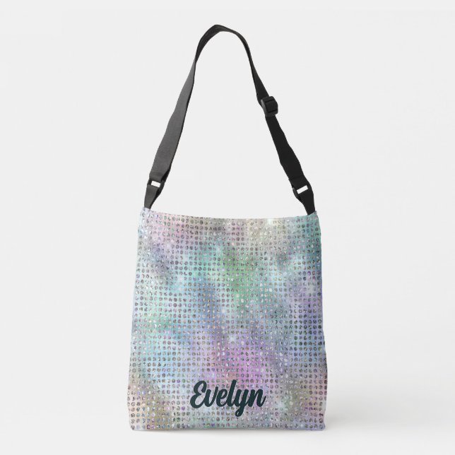 Personalised Holographic Glitter Crossbody Bag (Back)