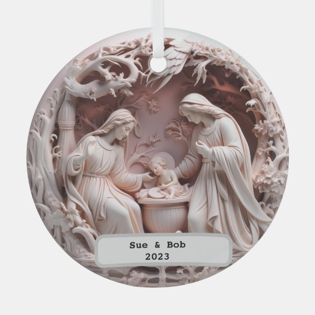 Personalised Holy Family Ornament (Front)