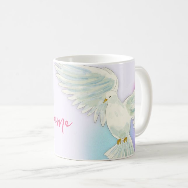 Personalised Holy Spirit & Gradients Christian Coffee Mug (Front Right)