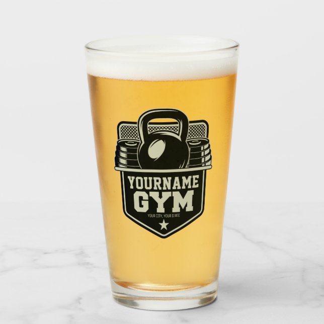 Personalised Home GYM Kettlebell Fitness Trainer  Glass (Front Filled)