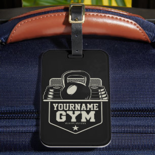 Personalised Home GYM Kettlebell Fitness Trainer   Luggage Tag