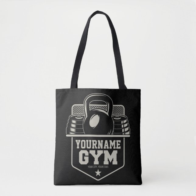 Personalised Home GYM Kettlebell Fitness Trainer  Tote Bag (Front)
