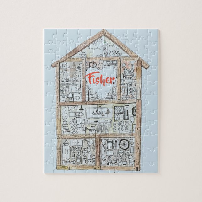 Personalised Home Heart puzzle (Vertical)