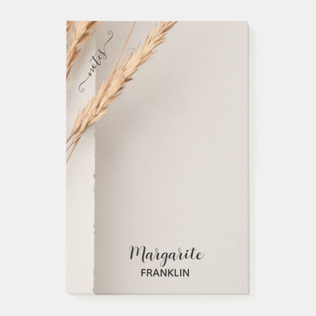 Personalised Home Office Nature Plants Notes (Front)
