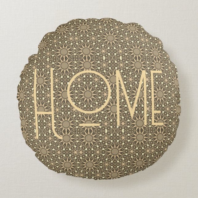 Personalised Home Sunburst  Round Cushion (Front)