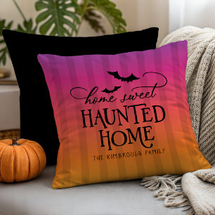 Personalised Home Sweet Haunted Home Halloween Cushion