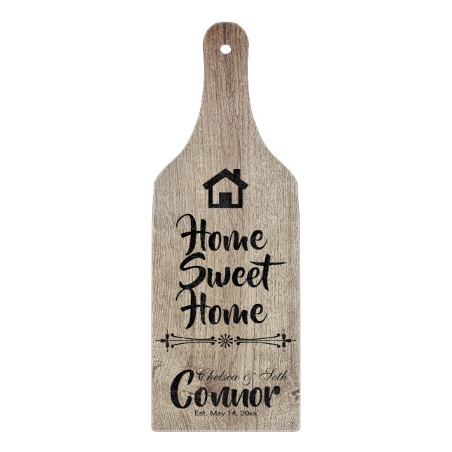 Personalised Home Sweet Home Cutting Board (Front)