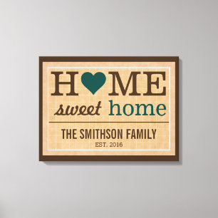 Personalised Home Sweet Home Family Welcome Sign