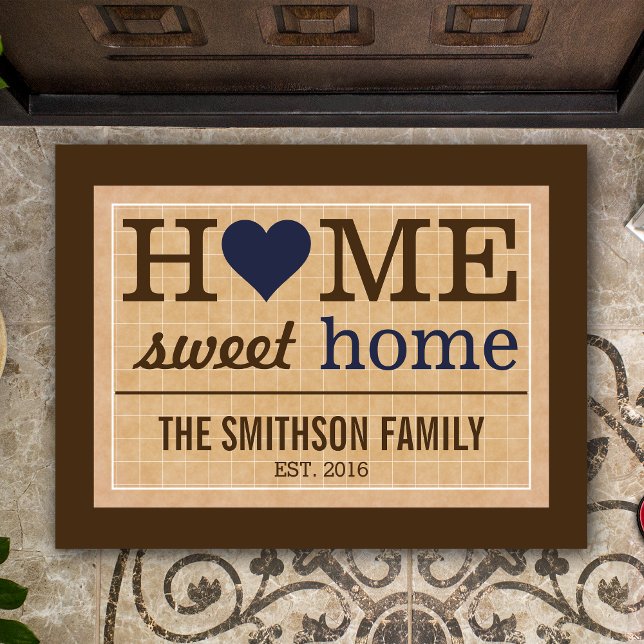 Personalised Home Sweet Home Family Welcome Sign Doormat (Creator Uploaded)