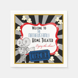 Personalised Home Theatre Movie Napkins