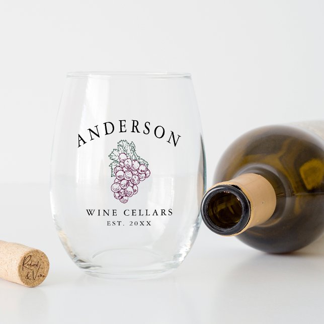 Personalised Home Wine Cellar Stemless Wine Glass (Creator Uploaded)