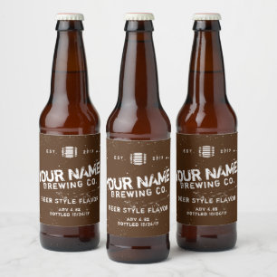 Personalised Homebrew Beer Kombucha Labels