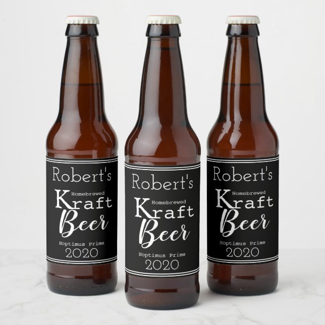 Personalised Homebrewed Beer Bottle Label (Bottles)