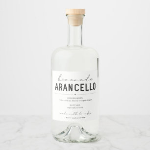 Personalised Homemade Arancello Label